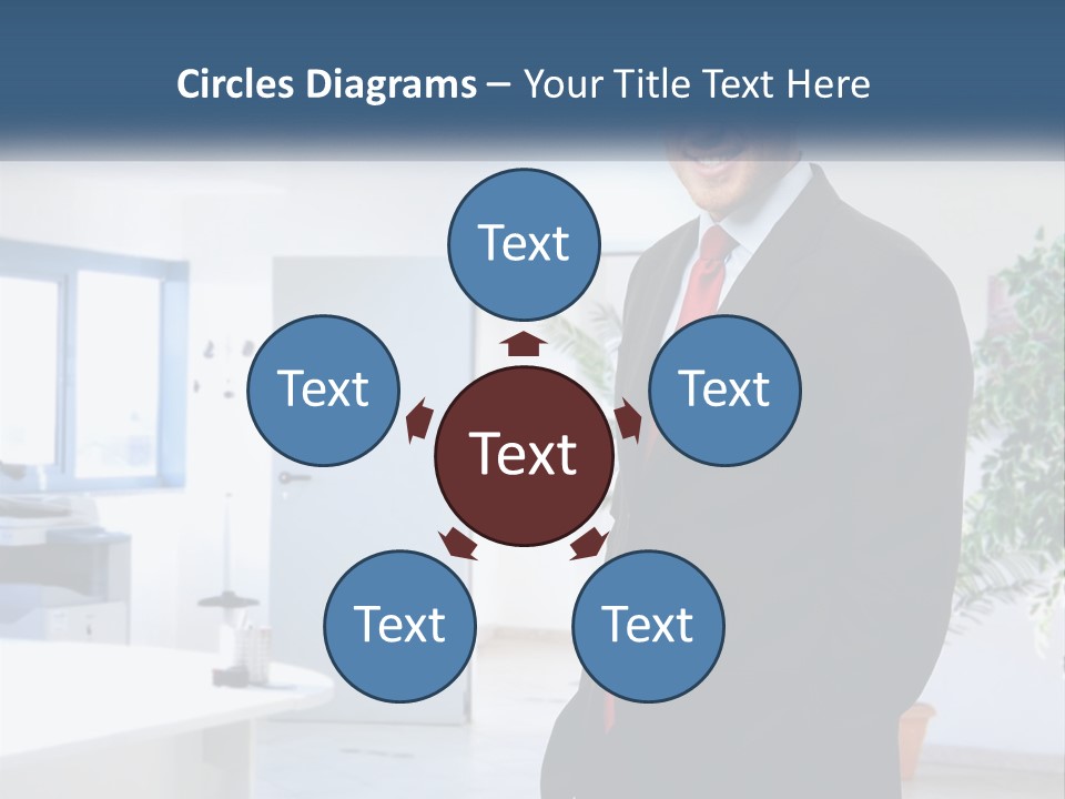 A Man In A Suit Standing In A Room PowerPoint Template