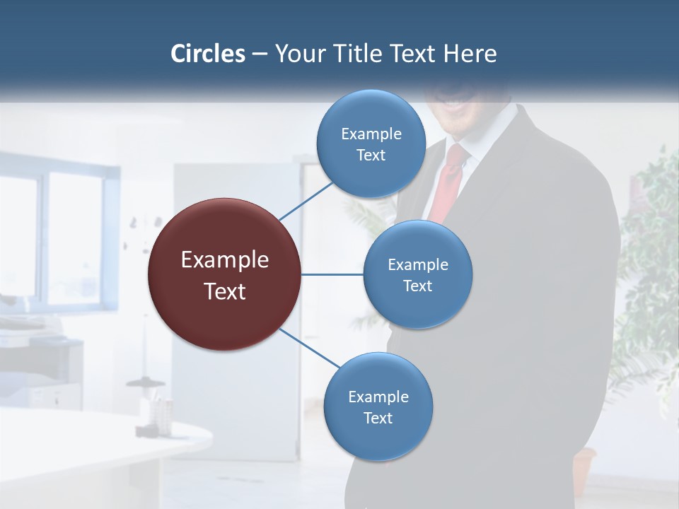 A Man In A Suit Standing In A Room PowerPoint Template