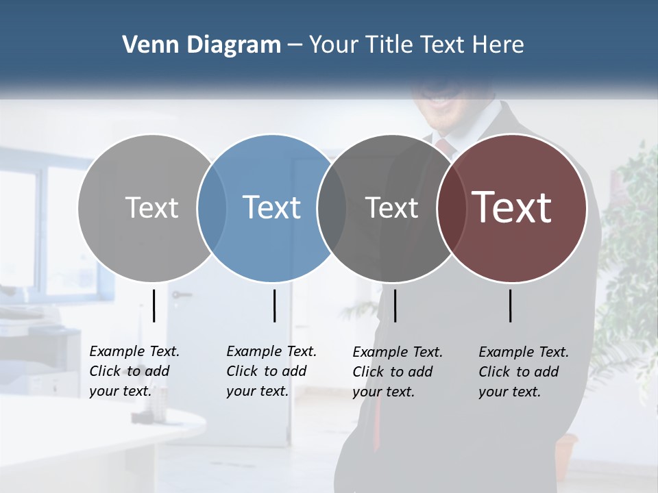 A Man In A Suit Standing In A Room PowerPoint Template