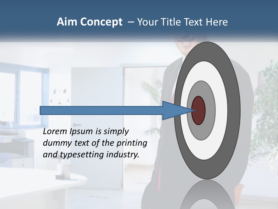 A Man In A Suit Standing In A Room PowerPoint Template
