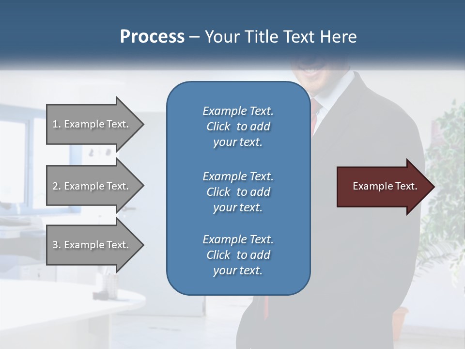A Man In A Suit Standing In A Room PowerPoint Template