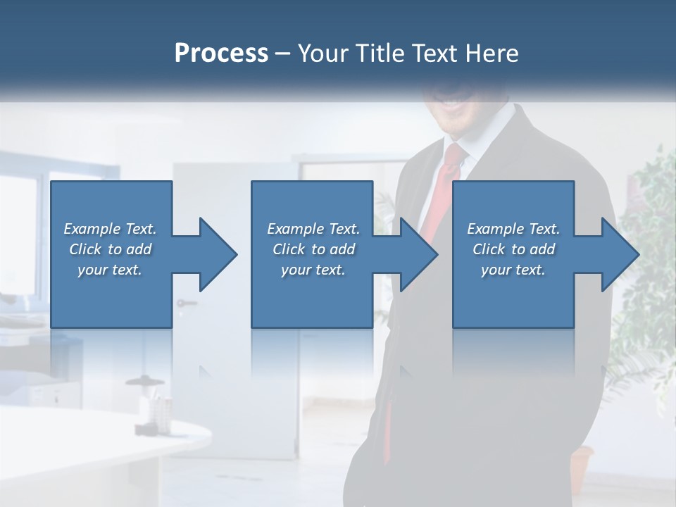 A Man In A Suit Standing In A Room PowerPoint Template