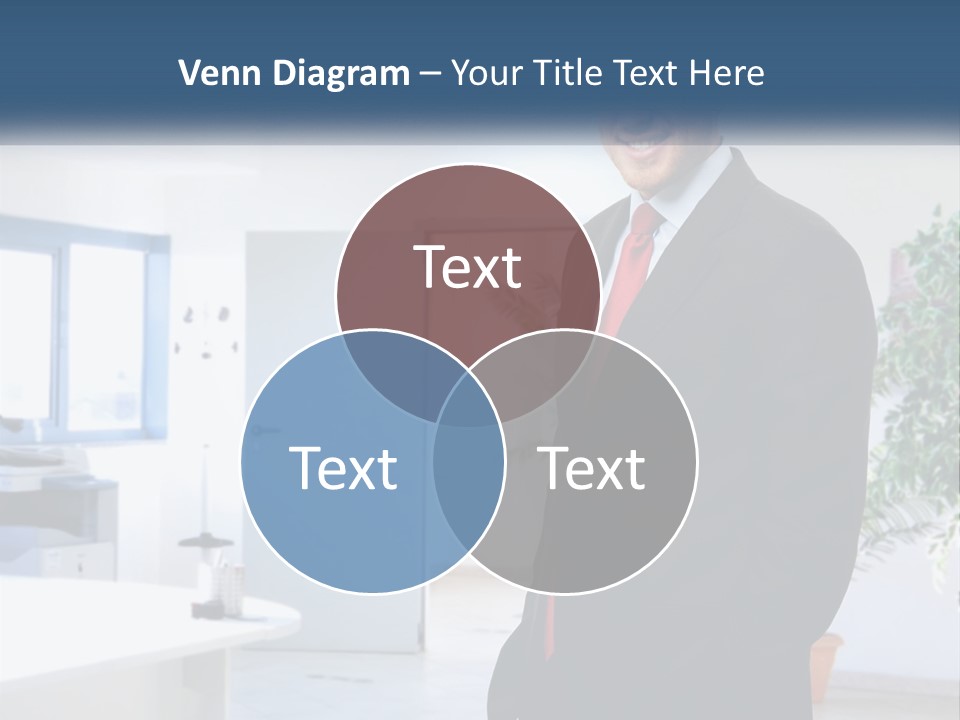 A Man In A Suit Standing In A Room PowerPoint Template