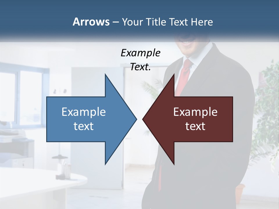 A Man In A Suit Standing In A Room PowerPoint Template