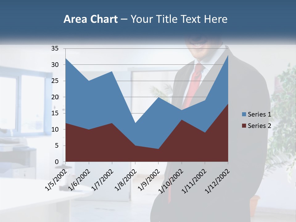 A Man In A Suit Standing In A Room PowerPoint Template