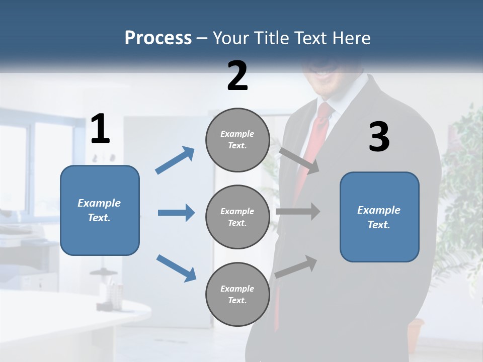 A Man In A Suit Standing In A Room PowerPoint Template