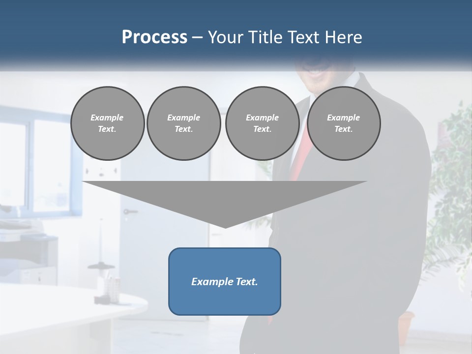 A Man In A Suit Standing In A Room PowerPoint Template