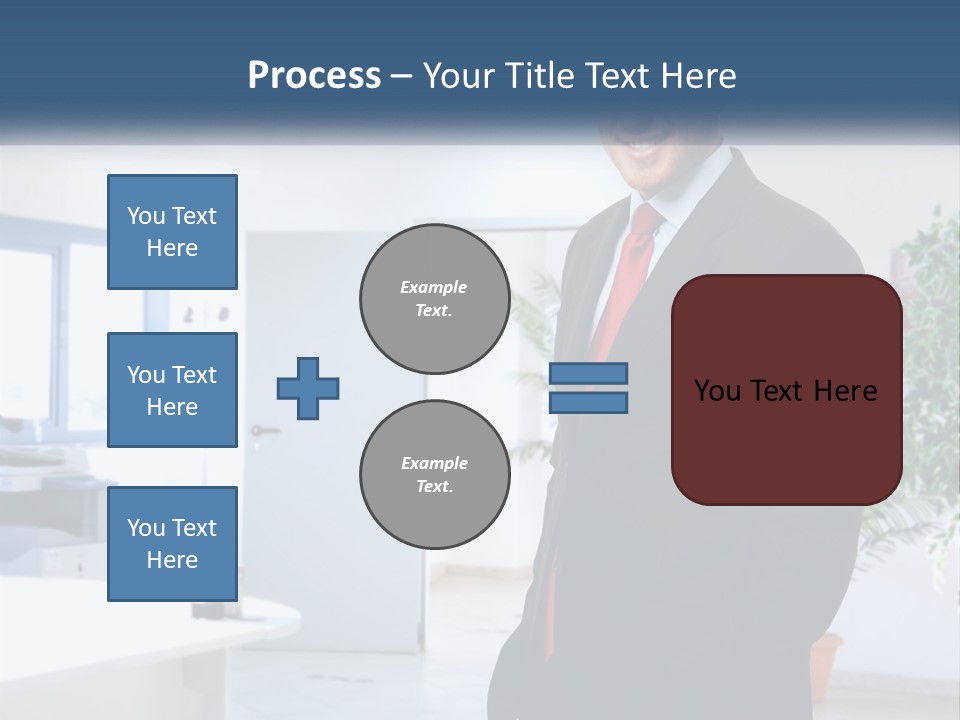 A Man In A Suit Standing In A Room PowerPoint Template