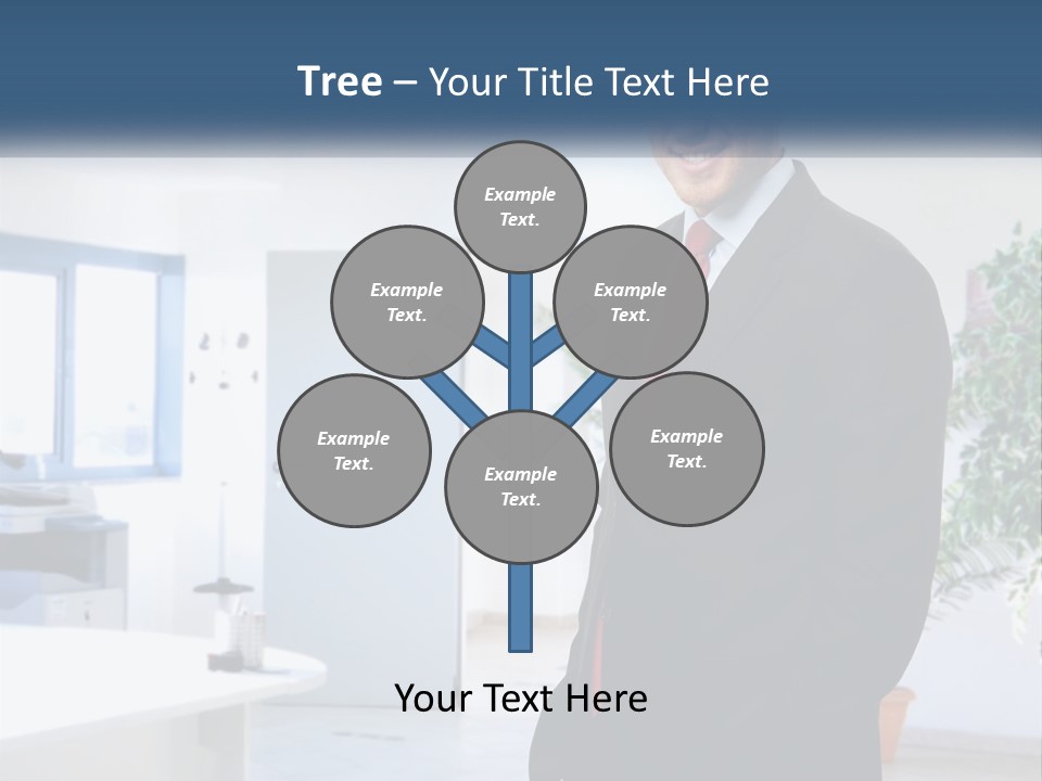 A Man In A Suit Standing In A Room PowerPoint Template
