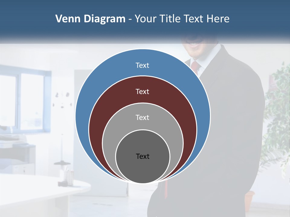 A Man In A Suit Standing In A Room PowerPoint Template