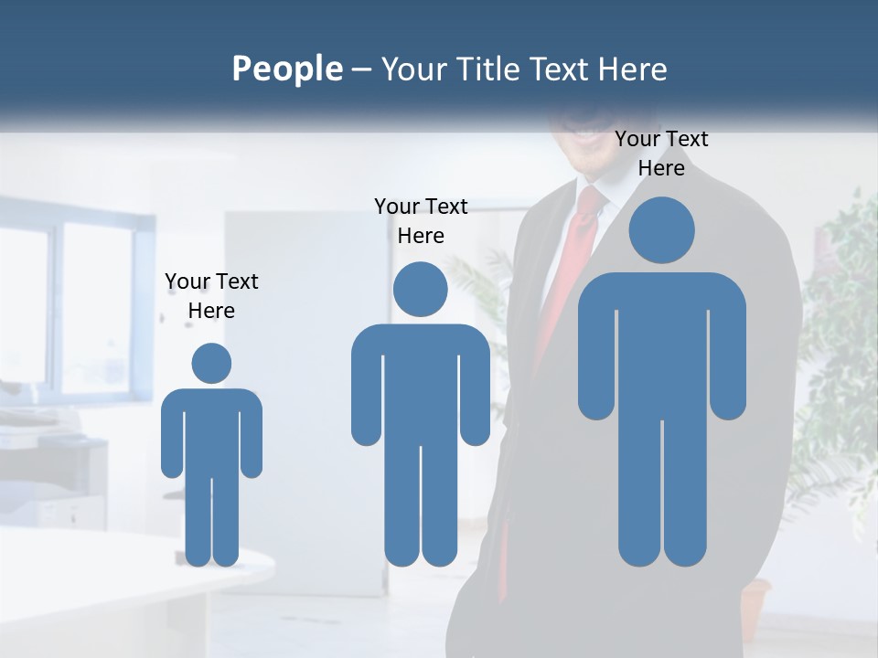 A Man In A Suit Standing In A Room PowerPoint Template