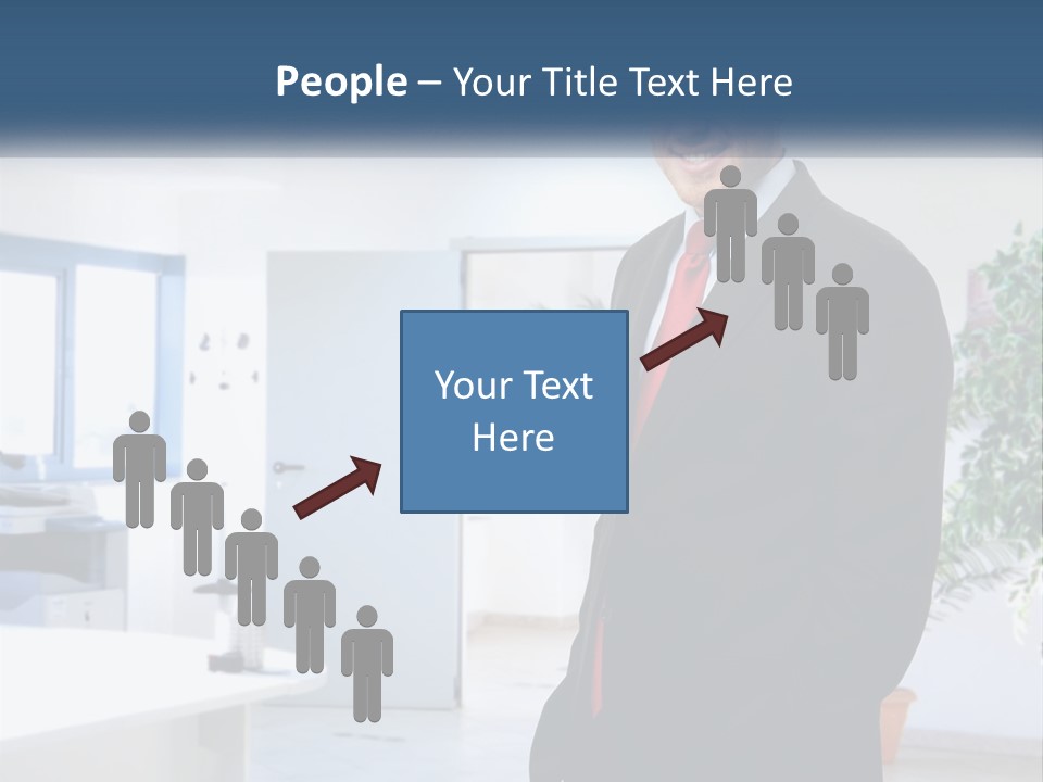 A Man In A Suit Standing In A Room PowerPoint Template