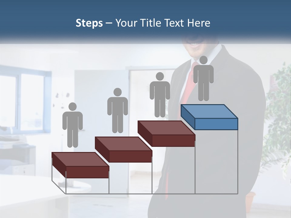 A Man In A Suit Standing In A Room PowerPoint Template