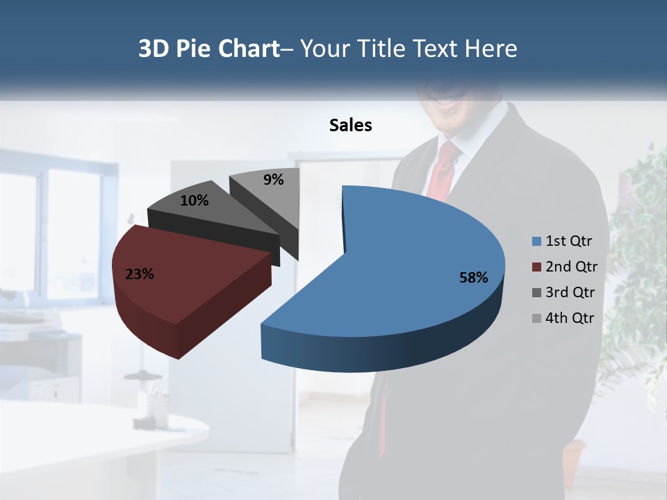 A Man In A Suit Standing In A Room PowerPoint Template