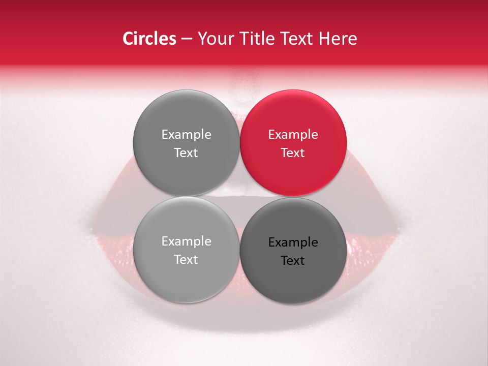 A Woman's Lips With Red Lipstick On A White Background PowerPoint Template