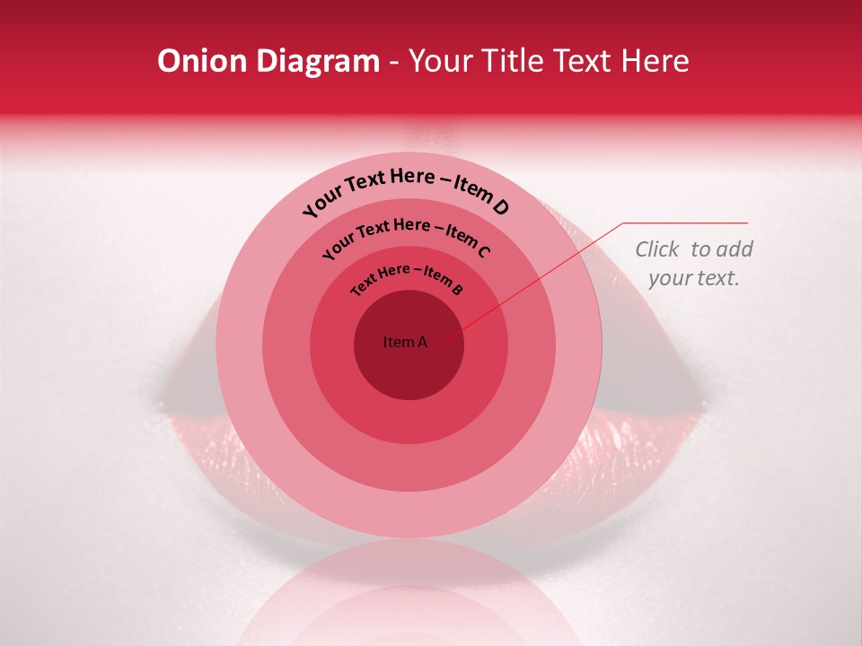 A Woman's Lips With Red Lipstick On A White Background PowerPoint Template