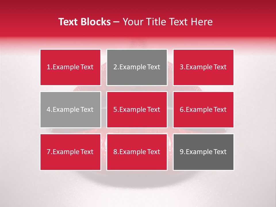 A Woman's Lips With Red Lipstick On A White Background PowerPoint Template