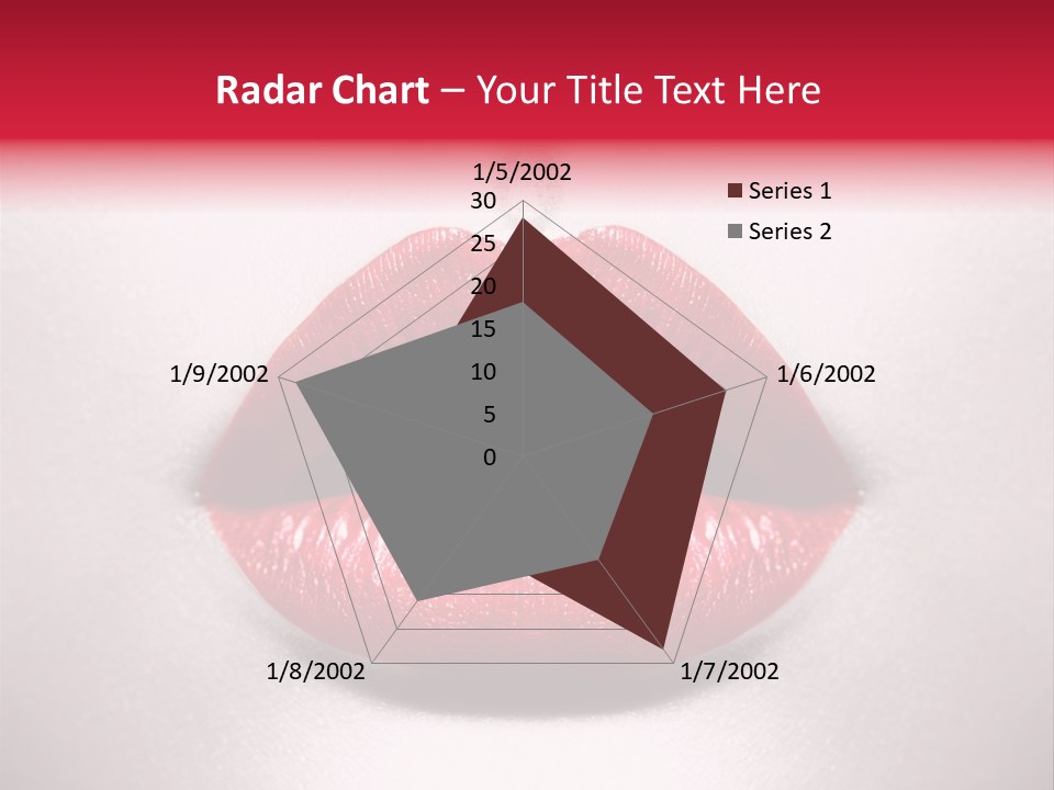 A Woman's Lips With Red Lipstick On A White Background PowerPoint Template