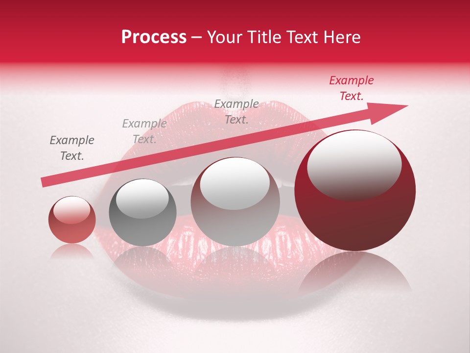 A Woman's Lips With Red Lipstick On A White Background PowerPoint Template