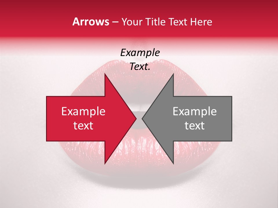 A Woman's Lips With Red Lipstick On A White Background PowerPoint Template