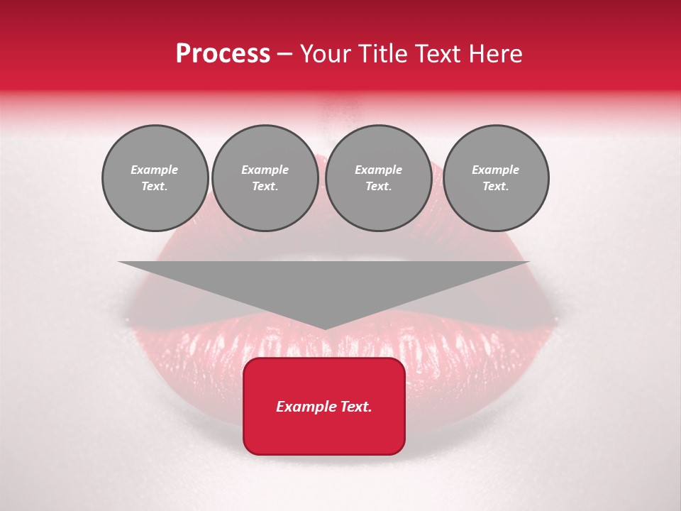 A Woman's Lips With Red Lipstick On A White Background PowerPoint Template