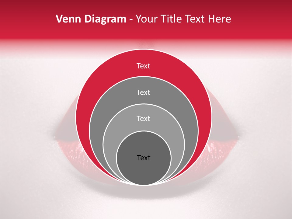 A Woman's Lips With Red Lipstick On A White Background PowerPoint Template