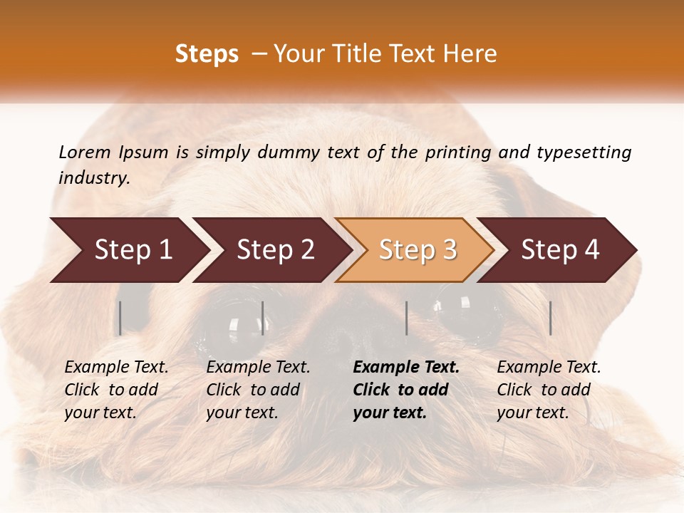 A Small Brown Dog Laying On Top Of A White Floor PowerPoint Template