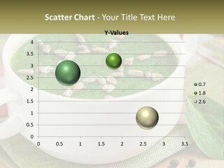 A White Bowl Filled With A Green Soup PowerPoint Template