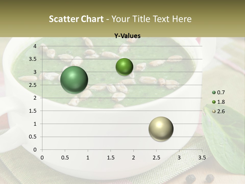 A White Bowl Filled With A Green Soup PowerPoint Template