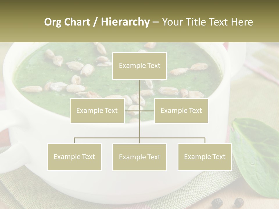 A White Bowl Filled With A Green Soup PowerPoint Template