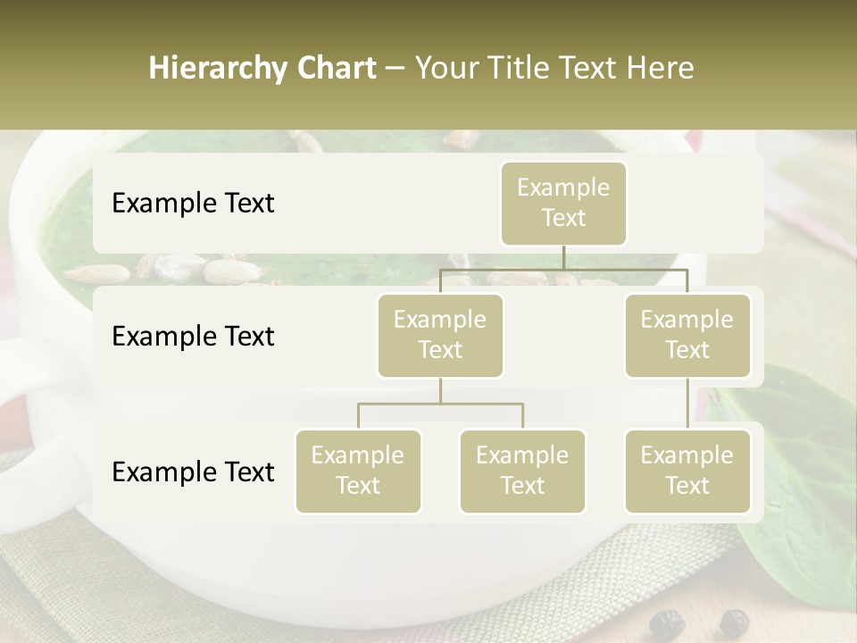 A White Bowl Filled With A Green Soup PowerPoint Template