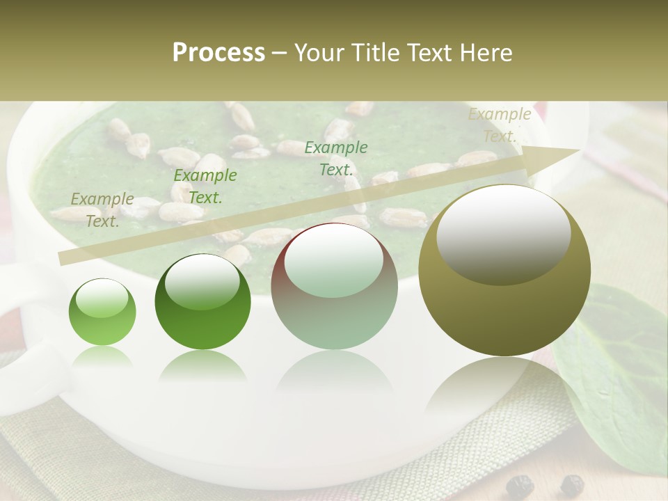 A White Bowl Filled With A Green Soup PowerPoint Template
