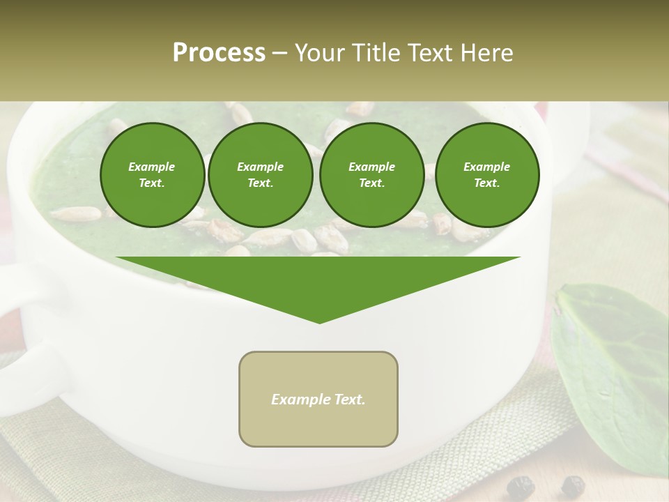 A White Bowl Filled With A Green Soup PowerPoint Template