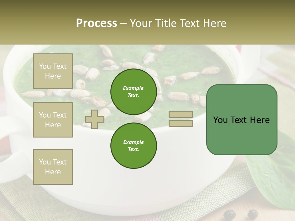 A White Bowl Filled With A Green Soup PowerPoint Template