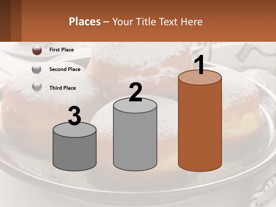 A Group Of Doughnuts Sitting On Top Of A Metal Plate PowerPoint Template