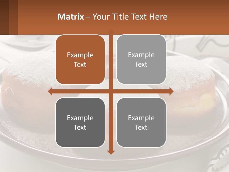 A Group Of Doughnuts Sitting On Top Of A Metal Plate PowerPoint Template