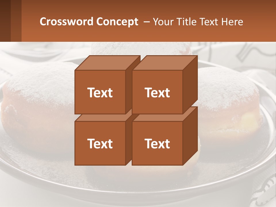 A Group Of Doughnuts Sitting On Top Of A Metal Plate PowerPoint Template