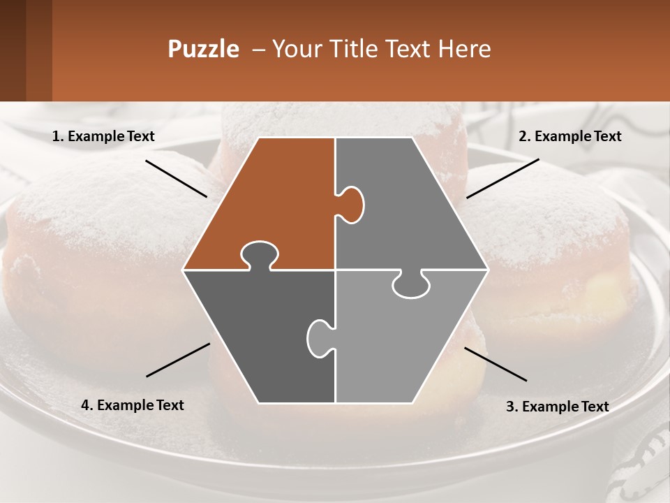 A Group Of Doughnuts Sitting On Top Of A Metal Plate PowerPoint Template