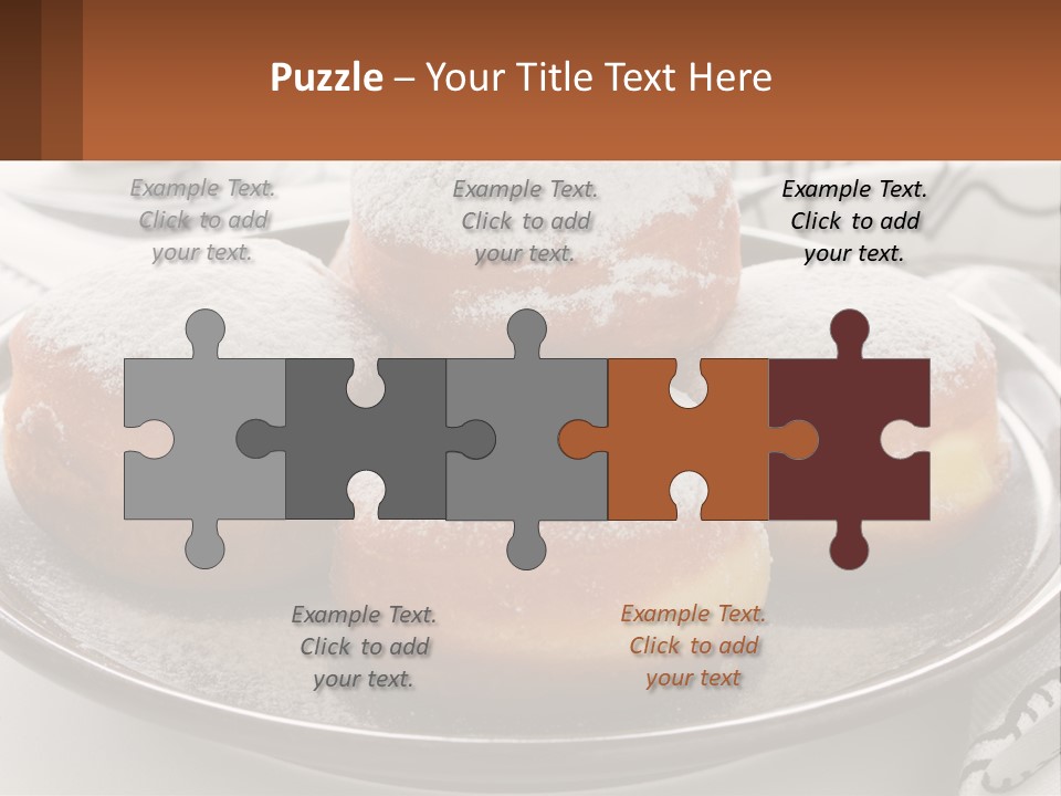 A Group Of Doughnuts Sitting On Top Of A Metal Plate PowerPoint Template