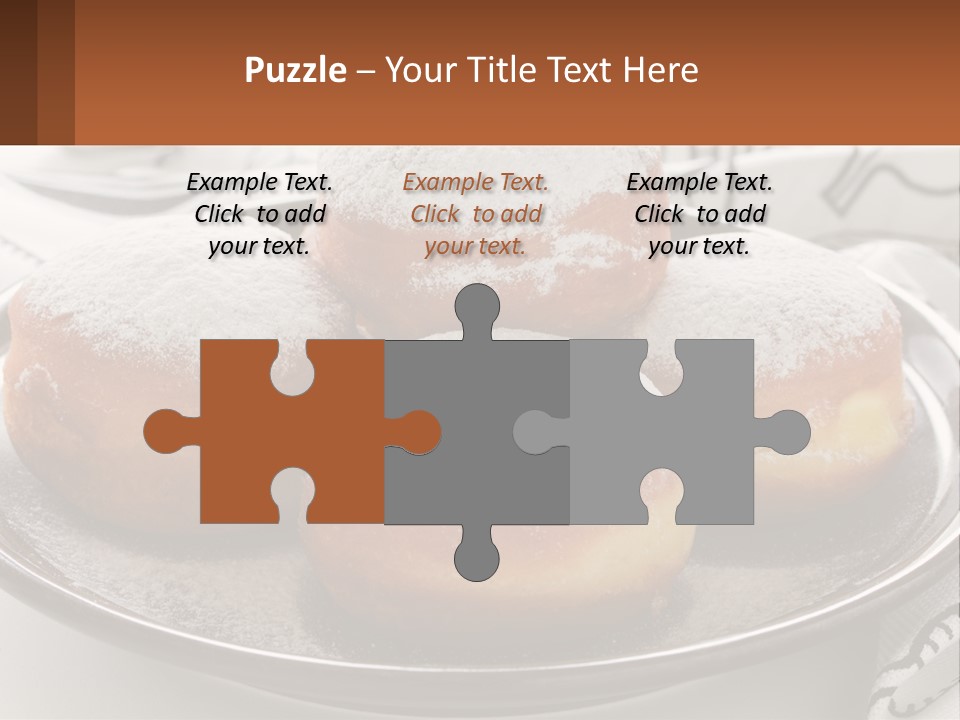 A Group Of Doughnuts Sitting On Top Of A Metal Plate PowerPoint Template