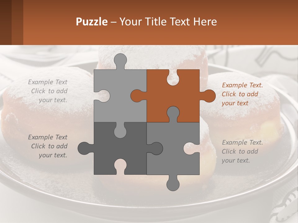 A Group Of Doughnuts Sitting On Top Of A Metal Plate PowerPoint Template
