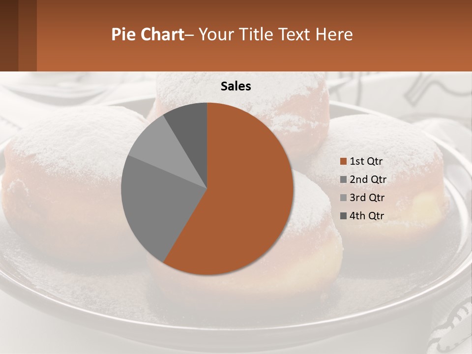 A Group Of Doughnuts Sitting On Top Of A Metal Plate PowerPoint Template