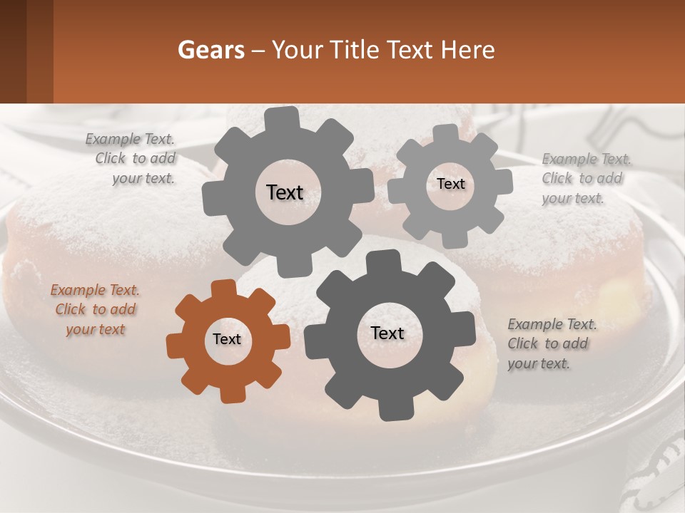 A Group Of Doughnuts Sitting On Top Of A Metal Plate PowerPoint Template
