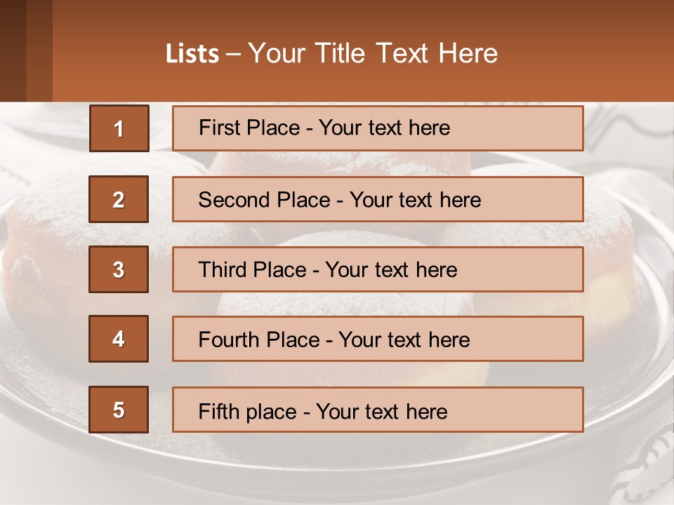 A Group Of Doughnuts Sitting On Top Of A Metal Plate PowerPoint Template