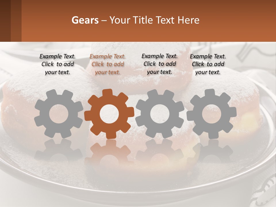 A Group Of Doughnuts Sitting On Top Of A Metal Plate PowerPoint Template