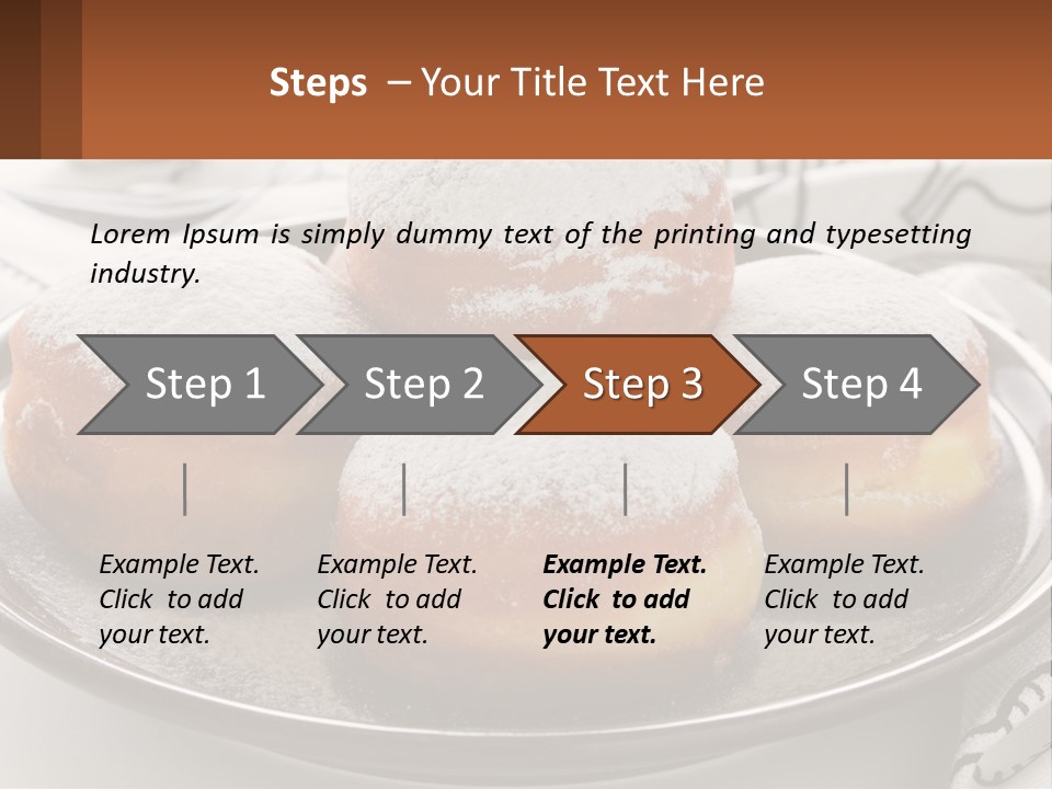 A Group Of Doughnuts Sitting On Top Of A Metal Plate PowerPoint Template