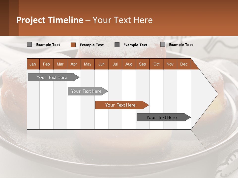 A Group Of Doughnuts Sitting On Top Of A Metal Plate PowerPoint Template