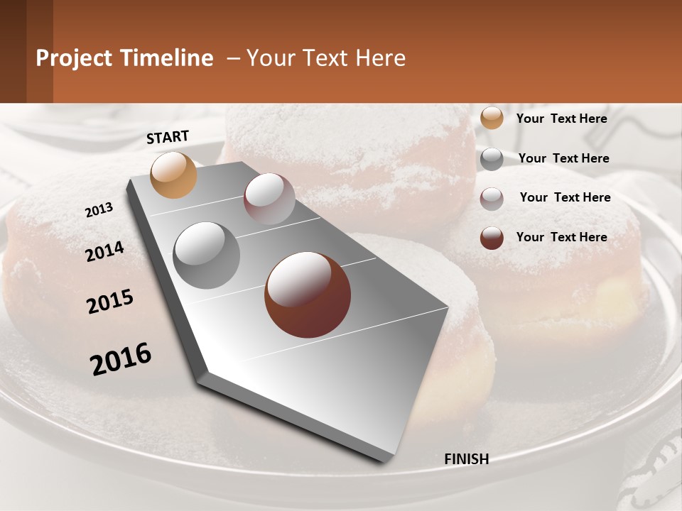 A Group Of Doughnuts Sitting On Top Of A Metal Plate PowerPoint Template