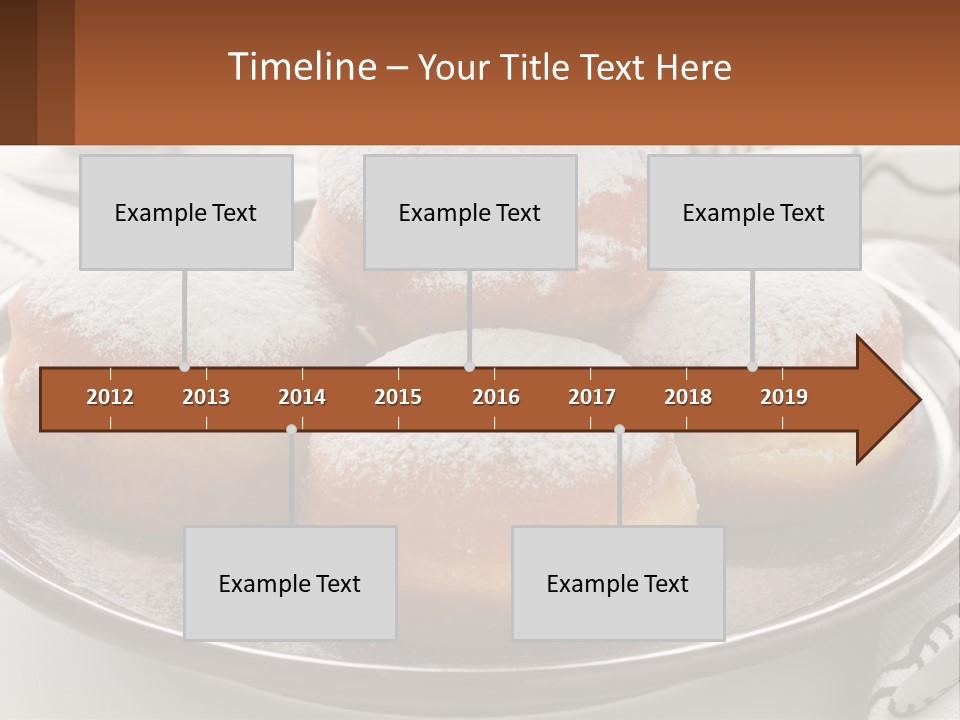 A Group Of Doughnuts Sitting On Top Of A Metal Plate PowerPoint Template