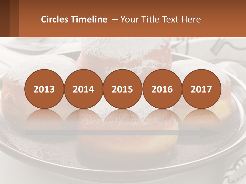 A Group Of Doughnuts Sitting On Top Of A Metal Plate PowerPoint Template